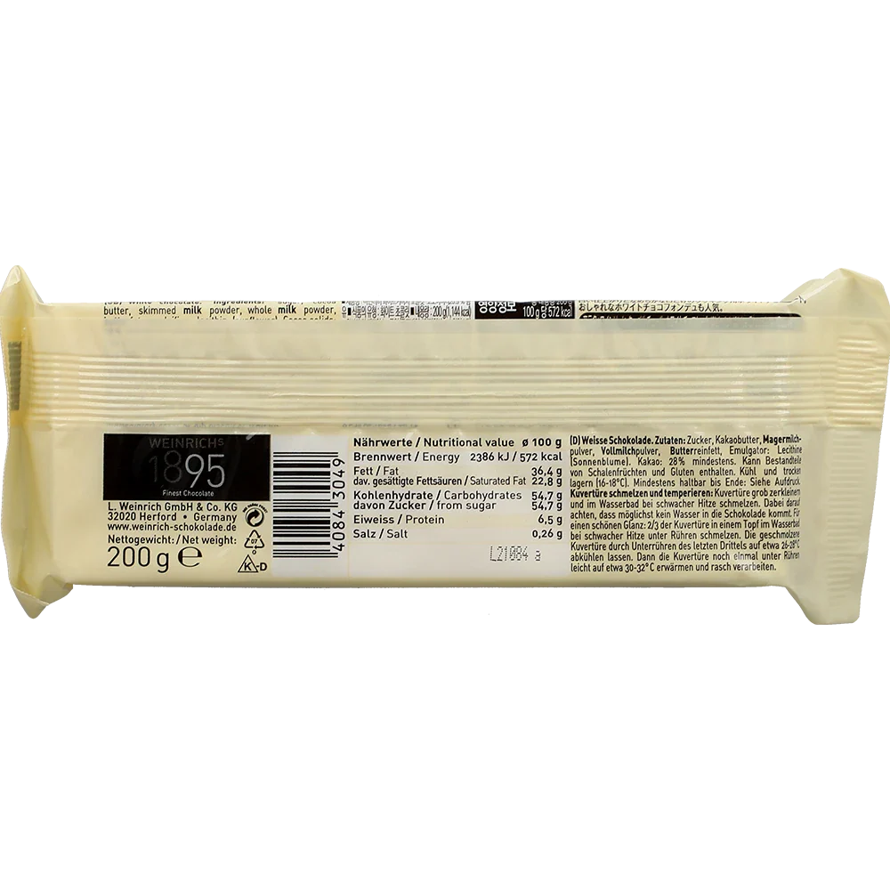 Weinrich Kuverture Hvid Chokolade