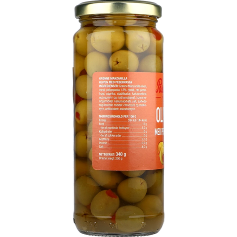 Paradiso Spanske Manzanilla Oliven med Peberpasta