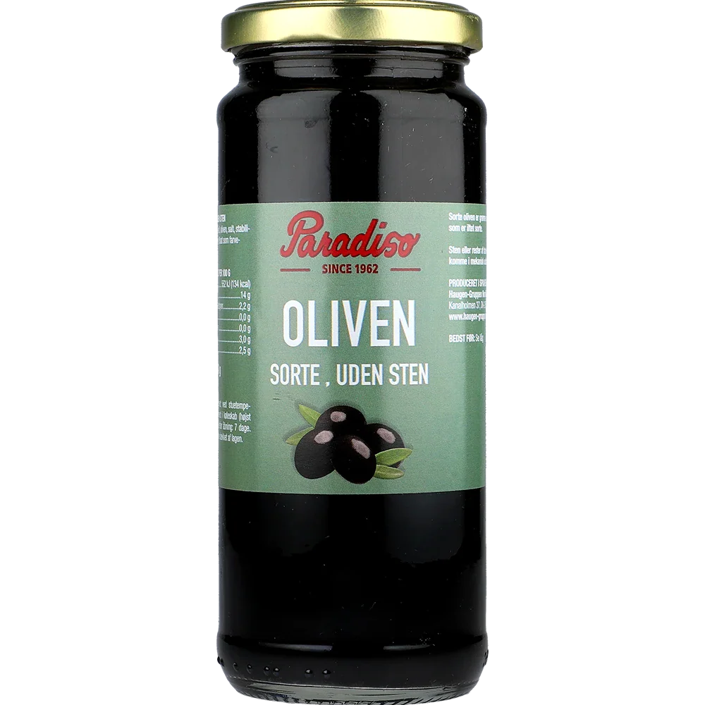 Paradiso Oliven sort uden sten