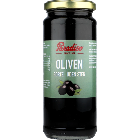 Paradiso Oliven sort uden sten