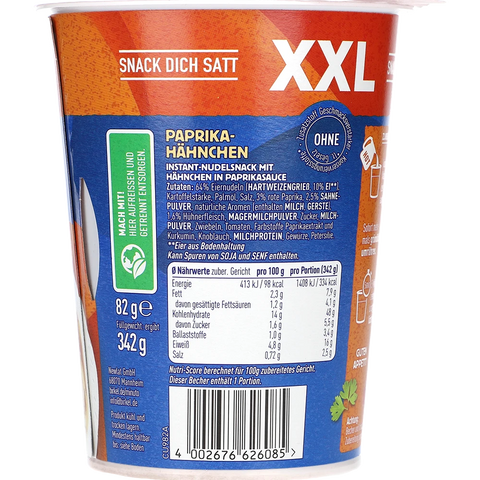 Birkel Minuto XXL Paprika-Hähnchen-Topf, 82G