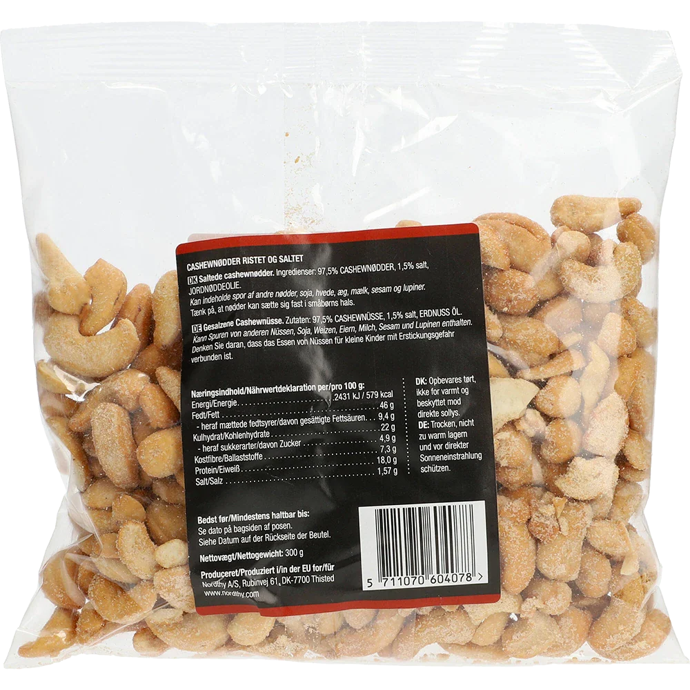 Nordthy Cashew Ristede & Saltede