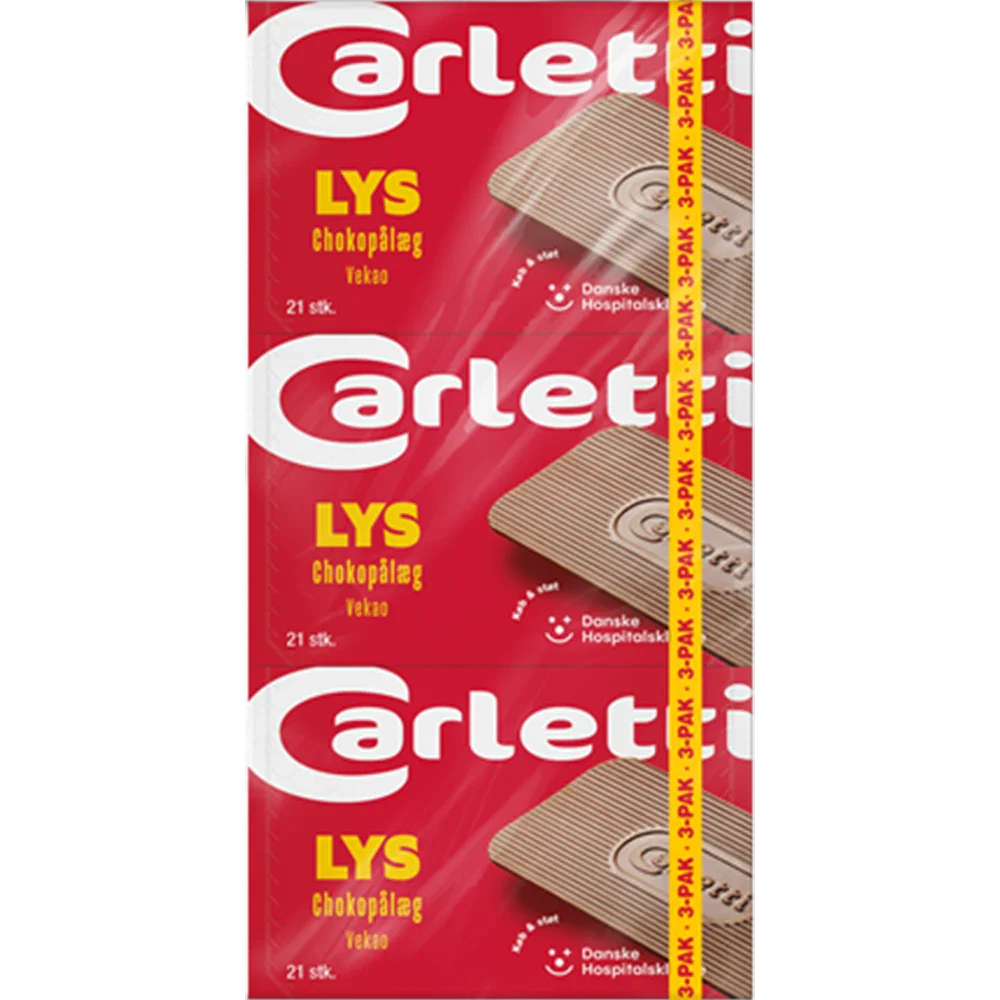 Carletti Pålægchokolade Den Lyse 3er