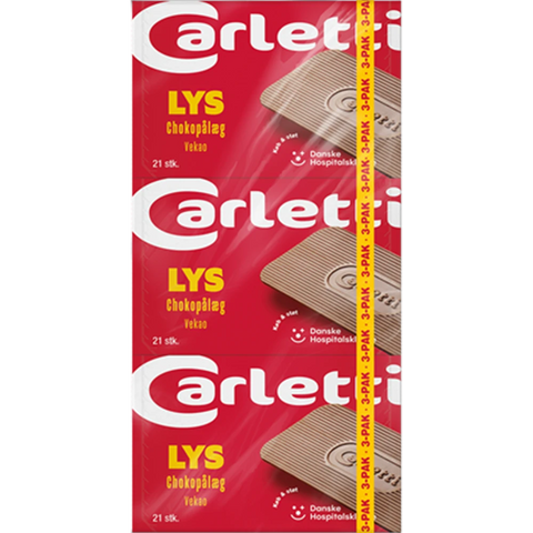 Carletti Pålægschokolade Den Lyse 3er