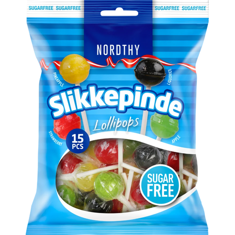 Nordthy Lollipops Sugarfree, 4 Sorter