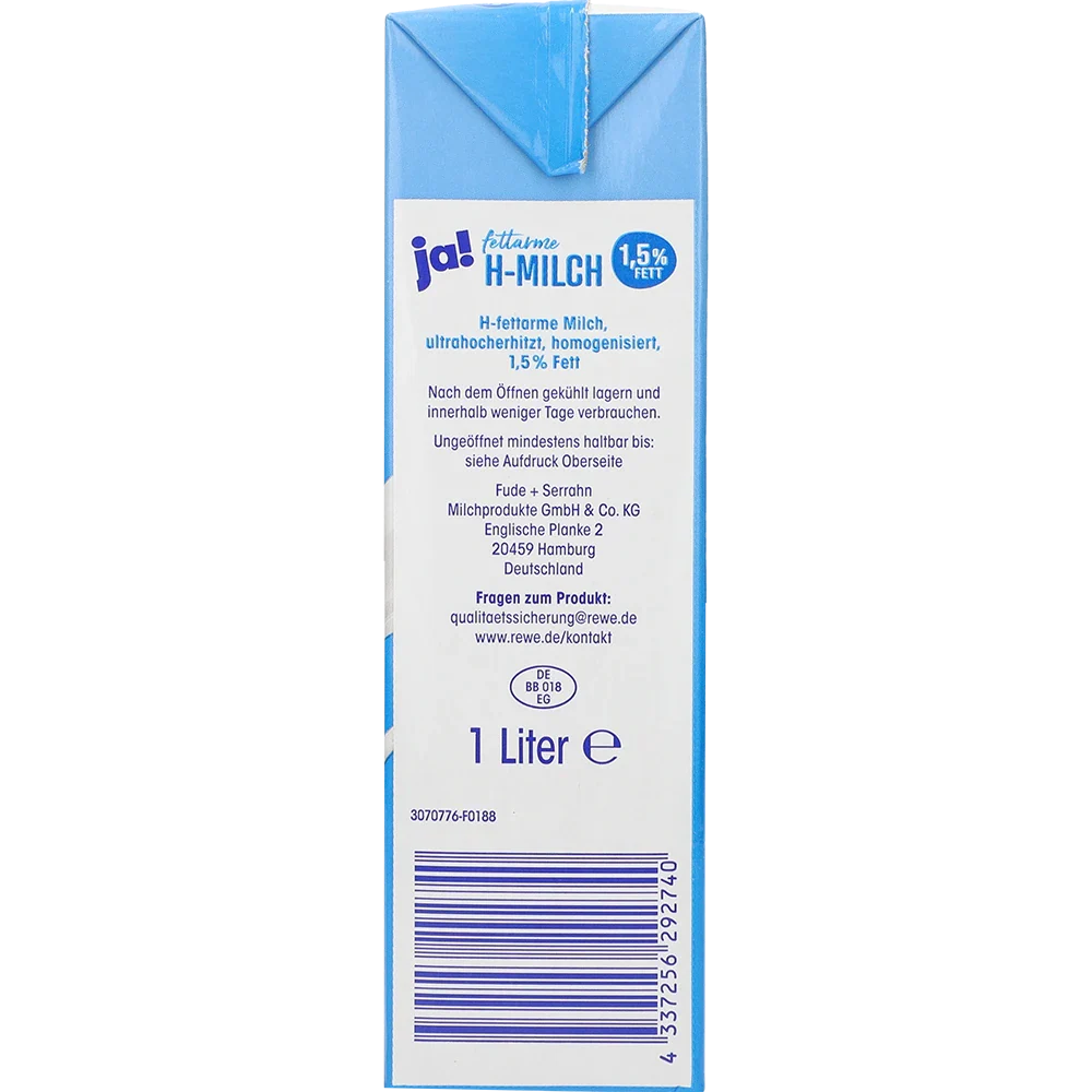ja! H-Milch Gvo-Frei 1,5%