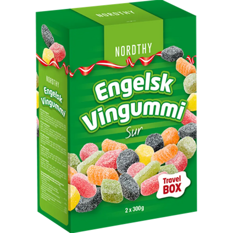 Nordthy Travel Box Sur Engelsk Vingummi Slik & Dagligvarer