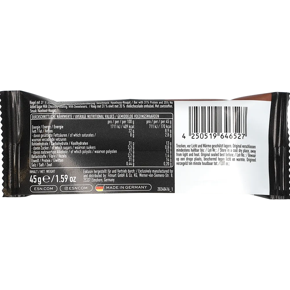ESN Protein Designer Bar Hasselnød Nougat
