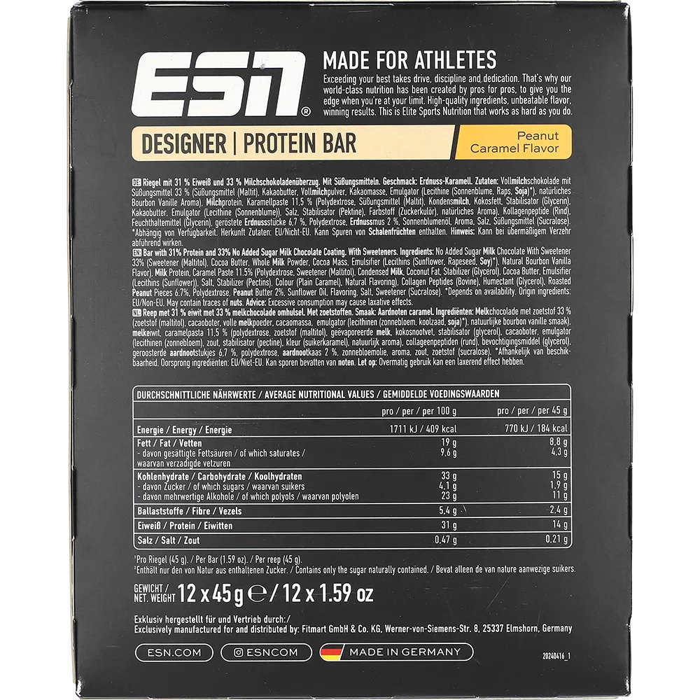 ESN Protein Designer Bar Peanut Caramel