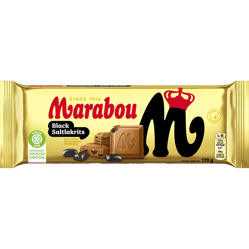 Marabou Svart Saltlakrits