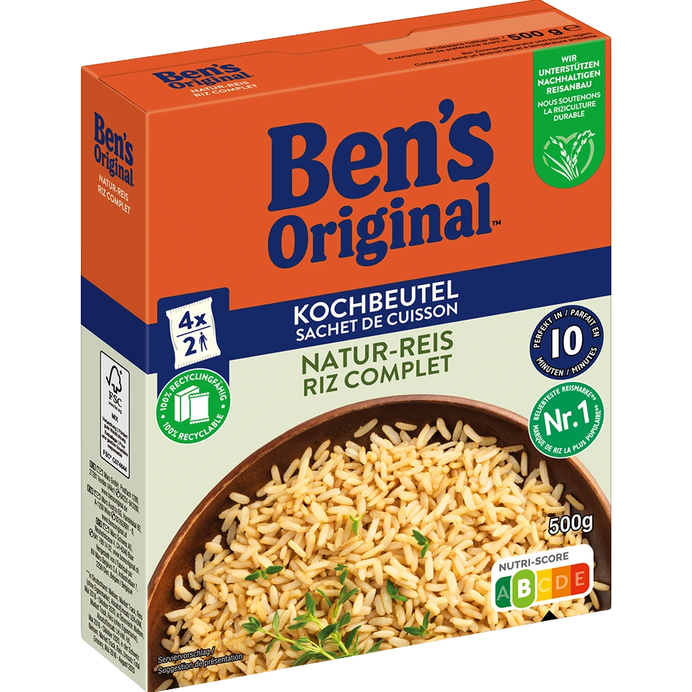 Ben's Original Natur-Reis 10 Min im Kochbeutel