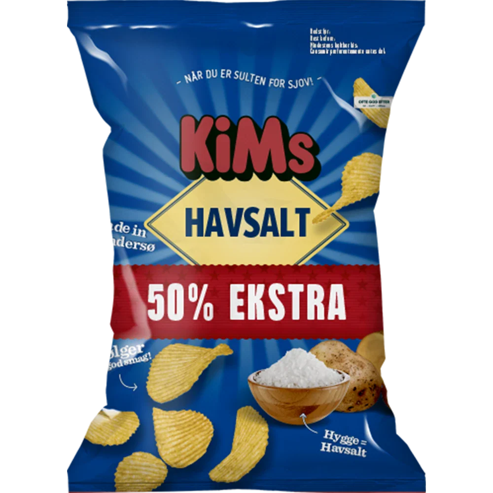 Kims +50% Havsalt Chips