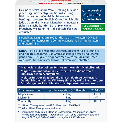 DH Magnesium 500 für die Nacht+Melaton. DIRECT