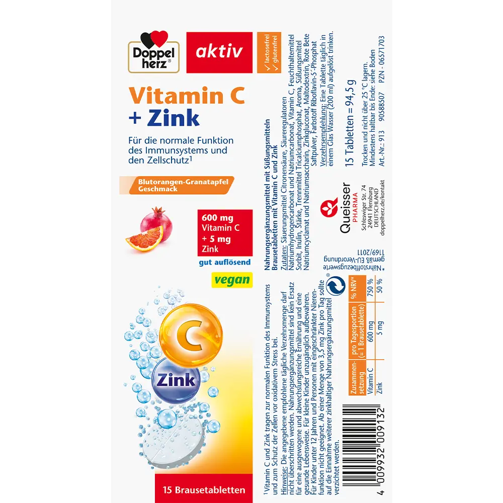 DH Vitamin C + Zink 15 Brausetbl.