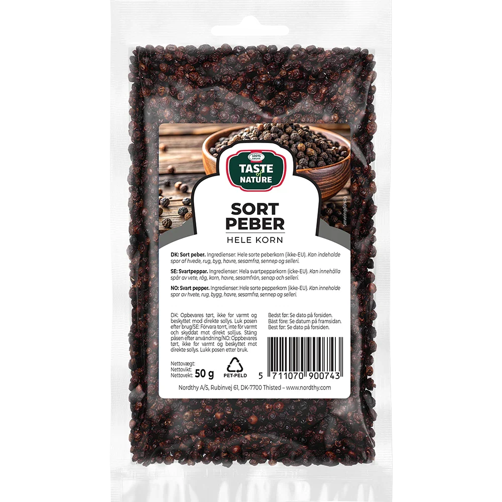 TON Peppar svart hel