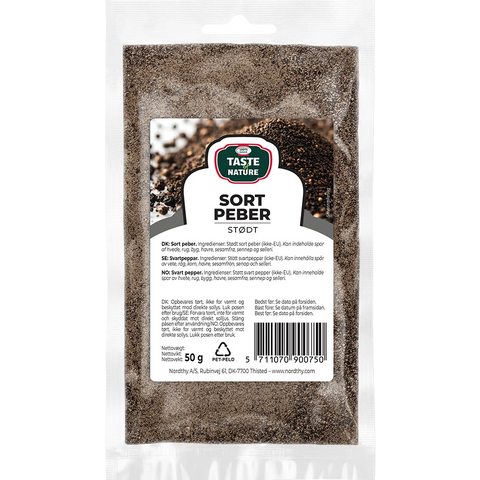 TON Peber sort stødt