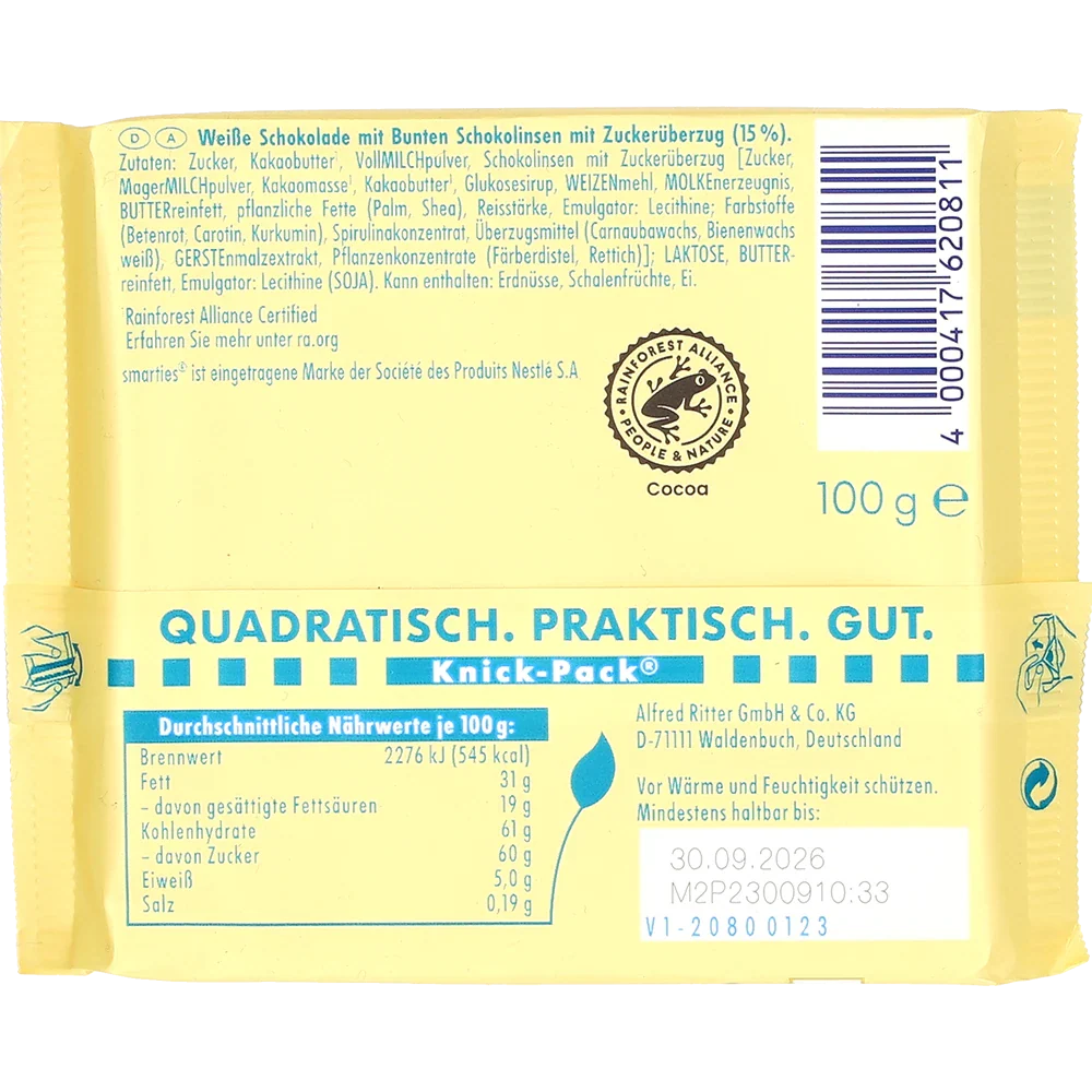 Ritter Sport Smarties weiß