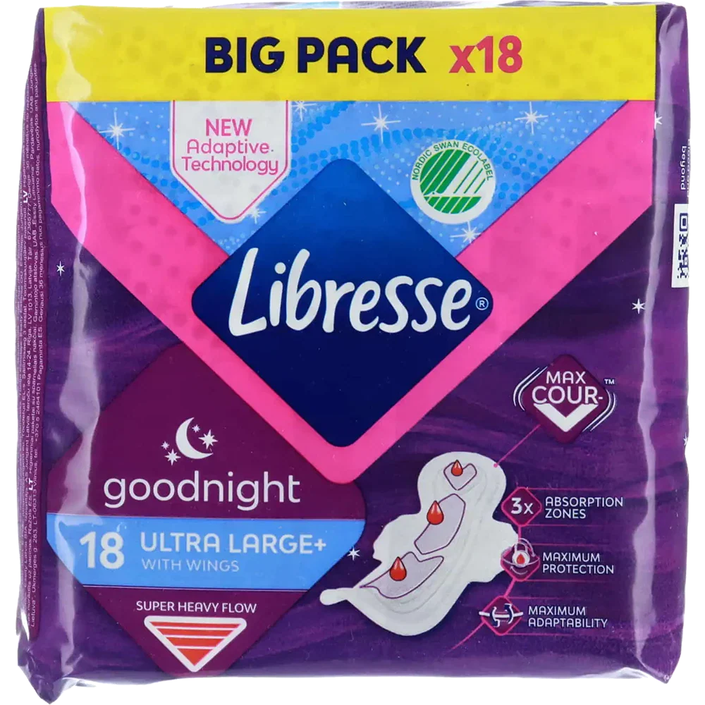 Libresse Maxi Night Ultra Large+ Vinge BigPack