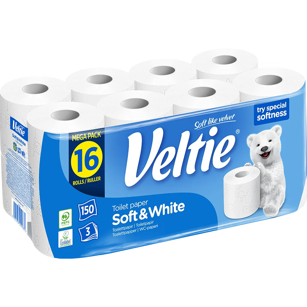 Veltie Toilettenpapier White 16x150Blatt 3lg