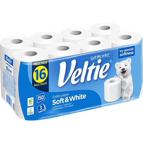 Veltie Toilettenpapier White 16x150Blatt 3lg