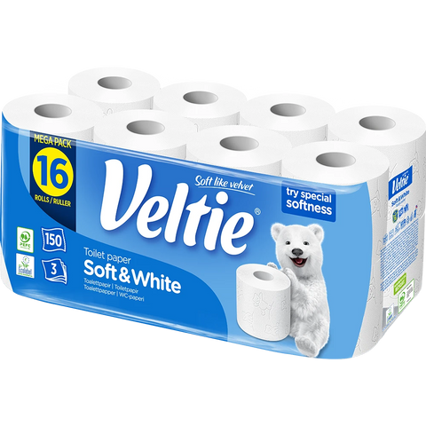 Veltie Toilettenpapier White 16x150Blatt 3lg