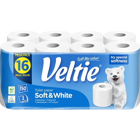 Veltie Toilettenpapier White 16x150Blatt 3lg