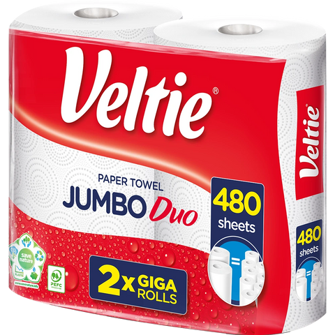 Veltie Küchenrolle Jumbo Duo 2x240Blatt 2lg