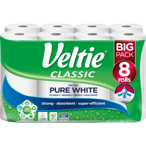 Veltie Küchenrolle Pure White 8x52Blatt 2lg