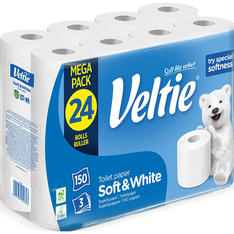 Veltie Toilettenpapier White 24x150Blatt 3lg
