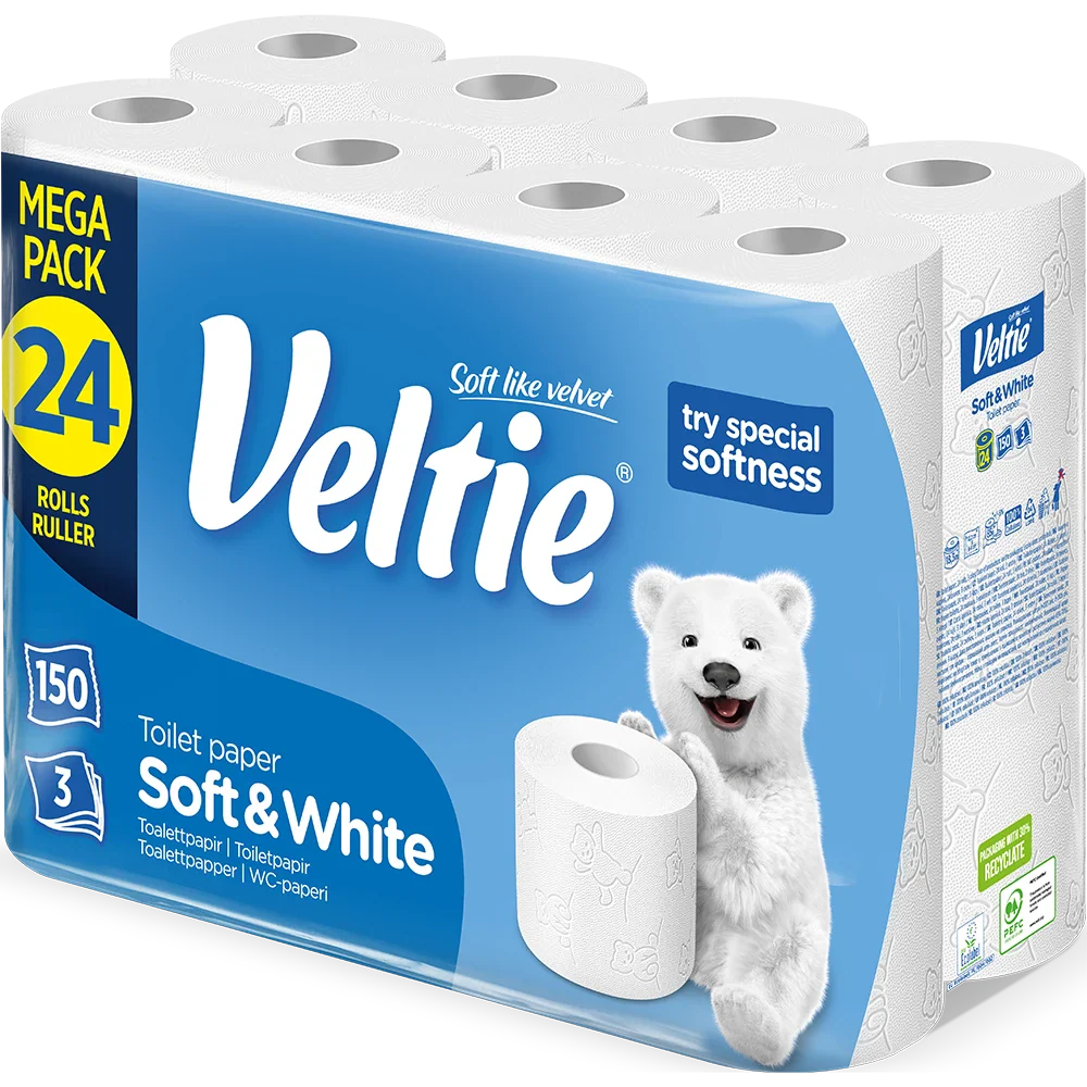 Veltie Toilettenpapier White 24x150Blatt 3lg 18,3m