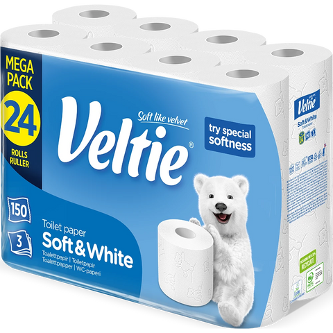 Veltie Toilettenpapier White 24x150Blatt 3lg