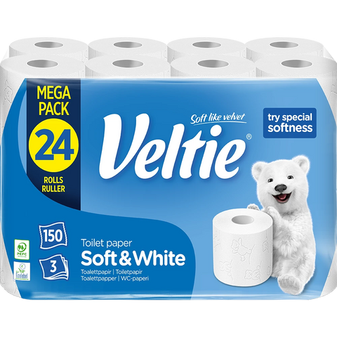 Veltie Toilettenpapier White 24x150Blatt 3lg