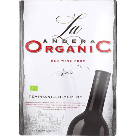 La Andera Organic Tempranillo Merlot Vin