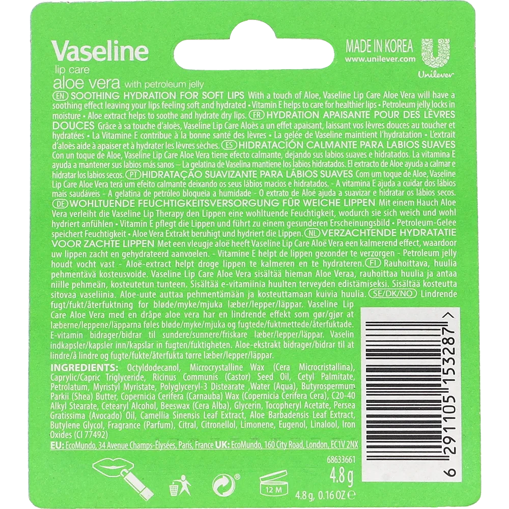 Vaselin Läppstift Aloe Vera