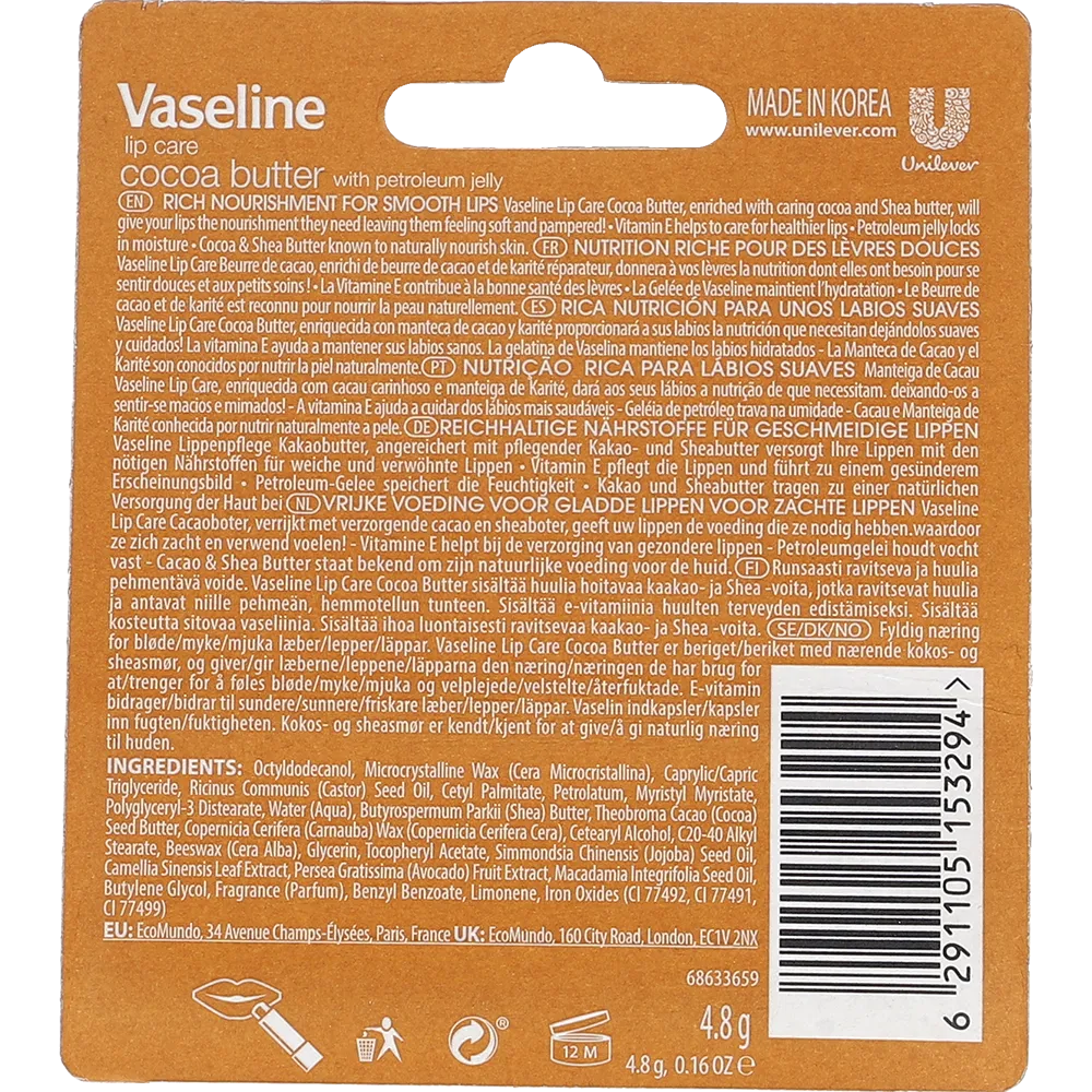 Vaseline Lipstick Cocoa Butter
