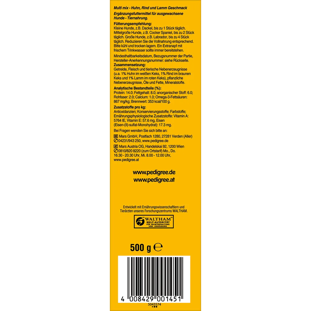 Pedigree Biscrok 3 Sorten
