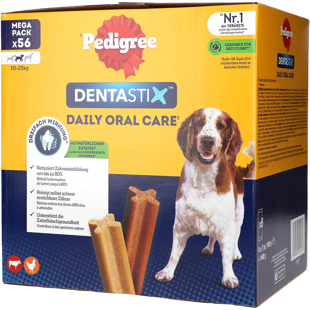 Pedigree DentaStix MP til mellemstore hunde, 56 stk.