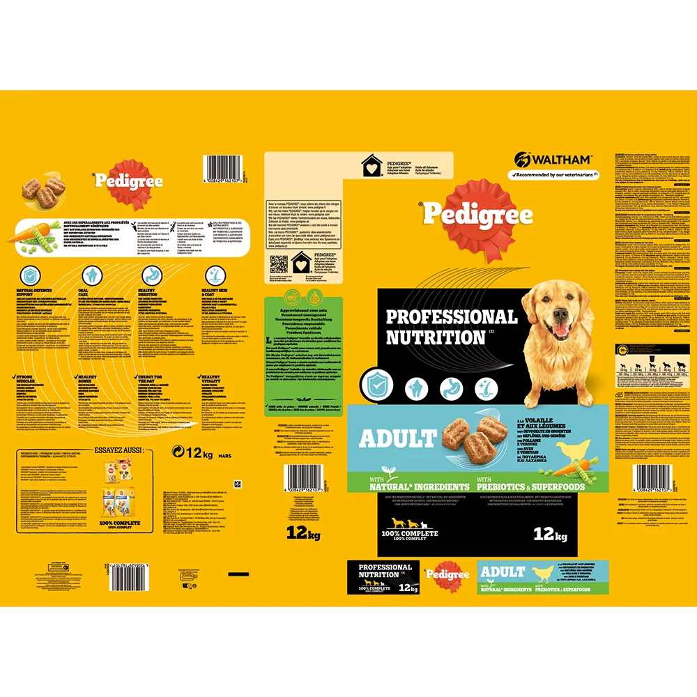 Pedigree PN Voksen Fjerkræ og Grøntsager