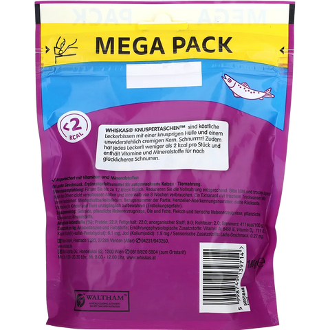 Whiskas Knuspertaschen mit Lachs, 180G