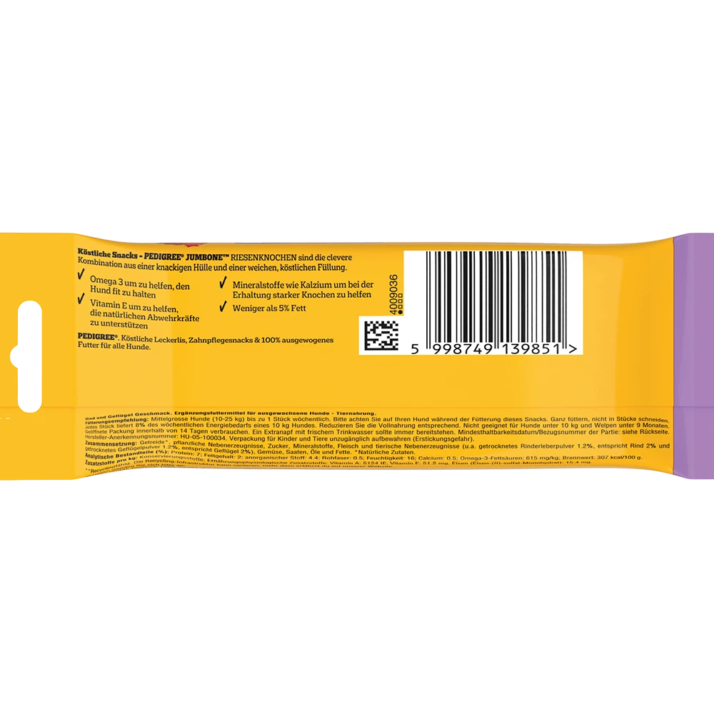 Pedigree Jumbone Riesenknochen Rind/Geflügel