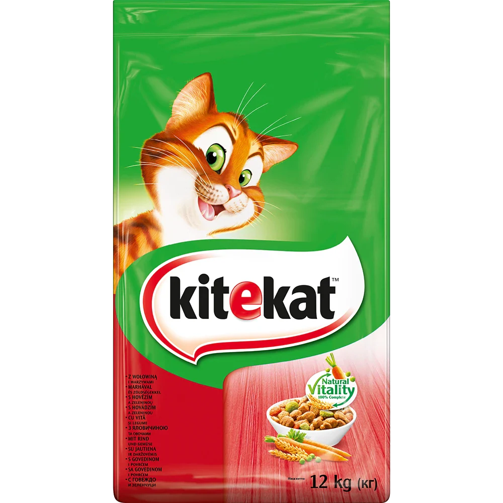 Kitekat Tørfoder med Oksekød & Grøntsager