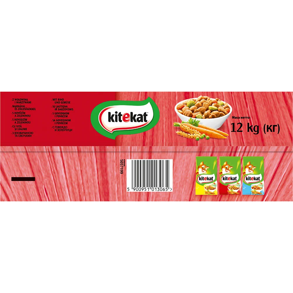 Kitekat Tørfoder med Oksekød & Grøntsager
