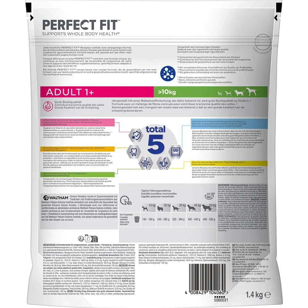 Perfect Fit Hund Adult mit Huhn M/L