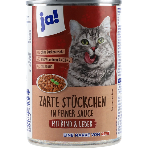 ja! Rind & Leber - Zarte Stückchen in feiner Sauce