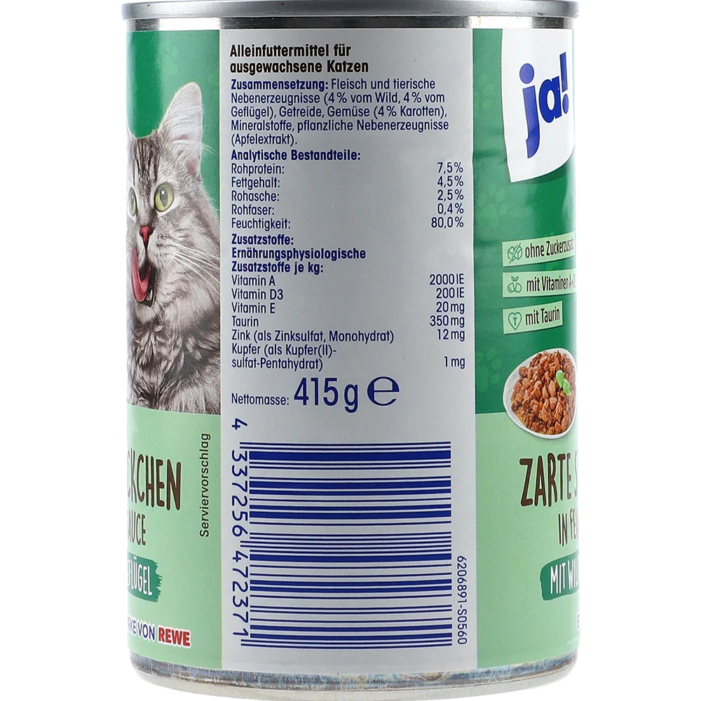 ja! Zarte Stückchen Wild Geflügel