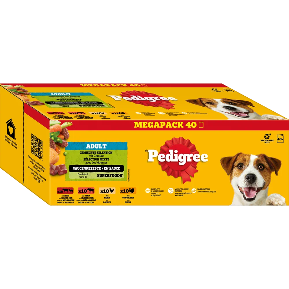 Pedigree Adult 4-pak i sovs