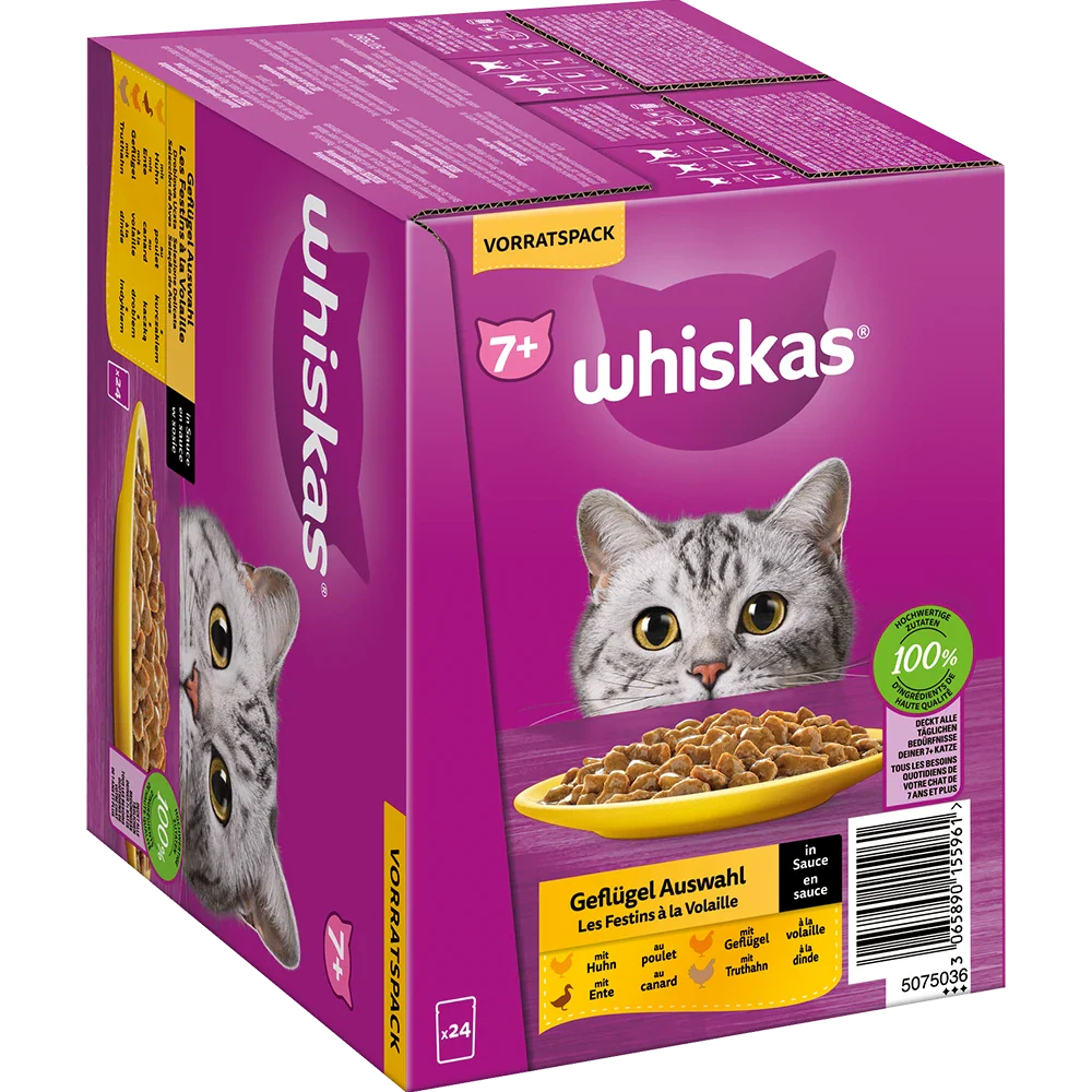 Whiskas Fjerkræ i Sauce 7+