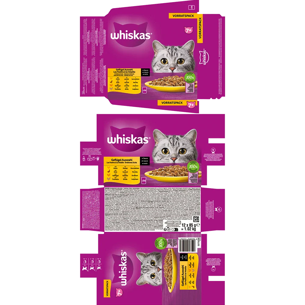 Whiskas Fjerkræ i Sauce 7+
