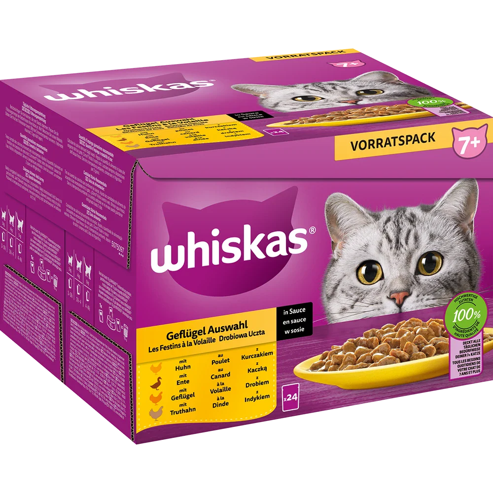 Whiskas Fjerkræ i Sauce 7+