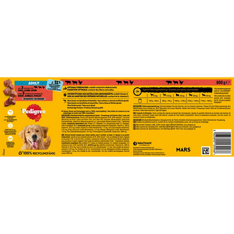 Pedigree Rind, Lamm, Huhn